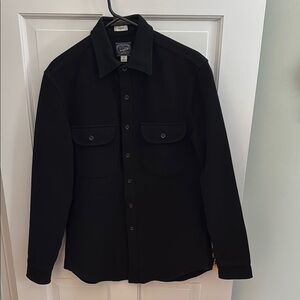 J. Crew Black Chamois Shirt Jacket *LIKE NEW*